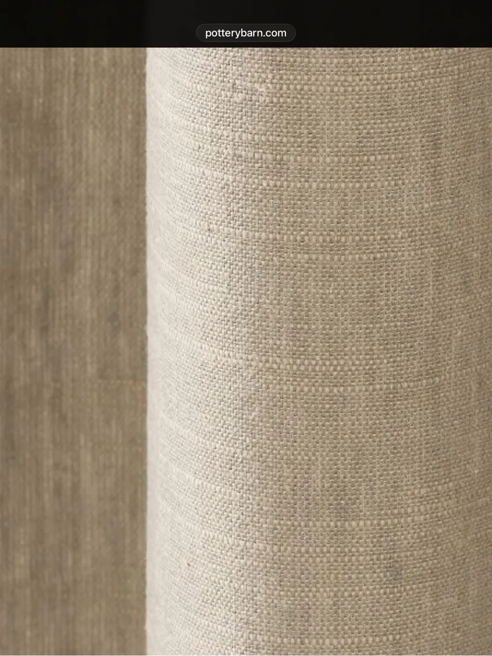 Pottery Barn Emery Linen Blackout Panel Curtains in Oatmeal
